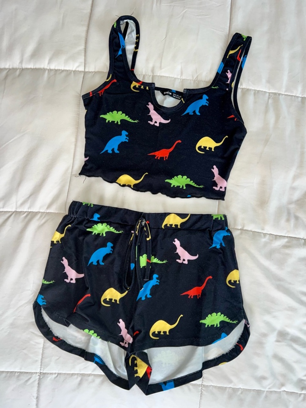 Shein Dinosaur Tank & Shorts Set